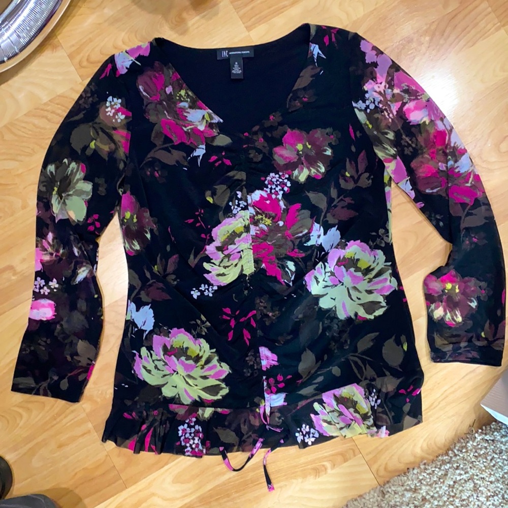 INC FLORAL TOP